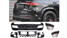 Cargar imagen en el visor de la galería, AMG GLE63 SUV Diffuser and Tailpipe package in Night Package Black or Chrome AMG Style