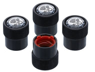 AMG Valve Cap Set Black Genuine OEM AMG Set of 4pcs