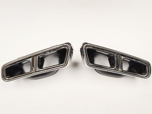 AMG 65 Style Tailpipes Set Left and Right Chrome finish