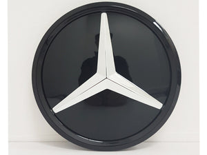 Distronic Plus Emblem for Pre and Facelift 2019+ Models - Black with Chrome Star & Gloss Black Surround