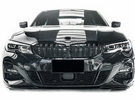 BMW 3 Series G20 G21 Twin Bar M Style Grill Grilles Gloss Black from 2019
