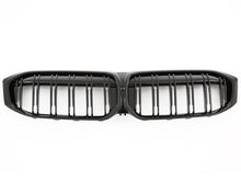 Charger l&#39;image dans la galerie, BMW 3 Series G20 G21 Twin Bar M Style Grill Grilles Gloss Black LCI from July 2022
