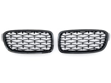 Load image into Gallery viewer, BMW F30 F31 3 Series Kidney Grilles Black Diamond Grilles