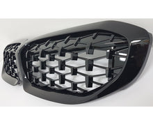 Charger l&#39;image dans la galerie, BMW 3 Series G20 G21 Kidney Grill Grilles Gloss Black Diamond Style 2019-2022