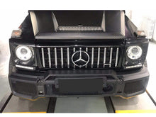 Load image into Gallery viewer, Mercedes G Wagen W463 AMG Panamericana GT GTS Style bonnet grille Black and Chrome