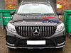 Mercedes GLE SUV W166 Panamericana GT GTS Grille Chrome and Black from 2015