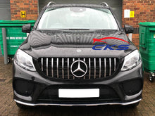Charger l&#39;image dans la galerie, Mercedes GLE SUV W166 Panamericana GT GTS Grille Chrome and Black from 2015