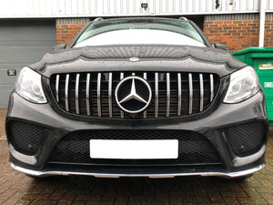 Mercedes GLE SUV W166 Panamericana GT GTS Grille Chrome and Black from 2015