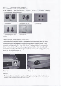W463 G Wagen Wagon LED Front Indicators Corner Lamps Markers Set
