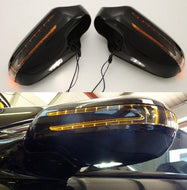 Mercedes R230 SL Arrow Style LED Mirror covers Obsidian Black 197U