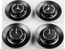 Charger l&#39;image dans la galerie, Mercedes Alloy Wheel Centre Caps in Matt Black ONLY FOR AMG FORGED ALLOY WHEELS