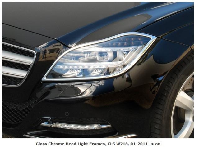 CLS Chrome headlamp frames set W218 X218