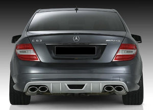 W204 C63 RS Rear Diffuser for AMG rear bumper Saloon - 4 pipe