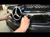 Mercedes C Class W204 C63 Style Grille Black with Chrome slat Frameless Design includes OEM Mercedes emblem