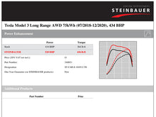 Cargar imagen en el visor de la galería, Steinbauer Performance Tuning Box Tesla Model 3 Long Range AWD 75kWh 434 BHP (07/2018-12/2020)